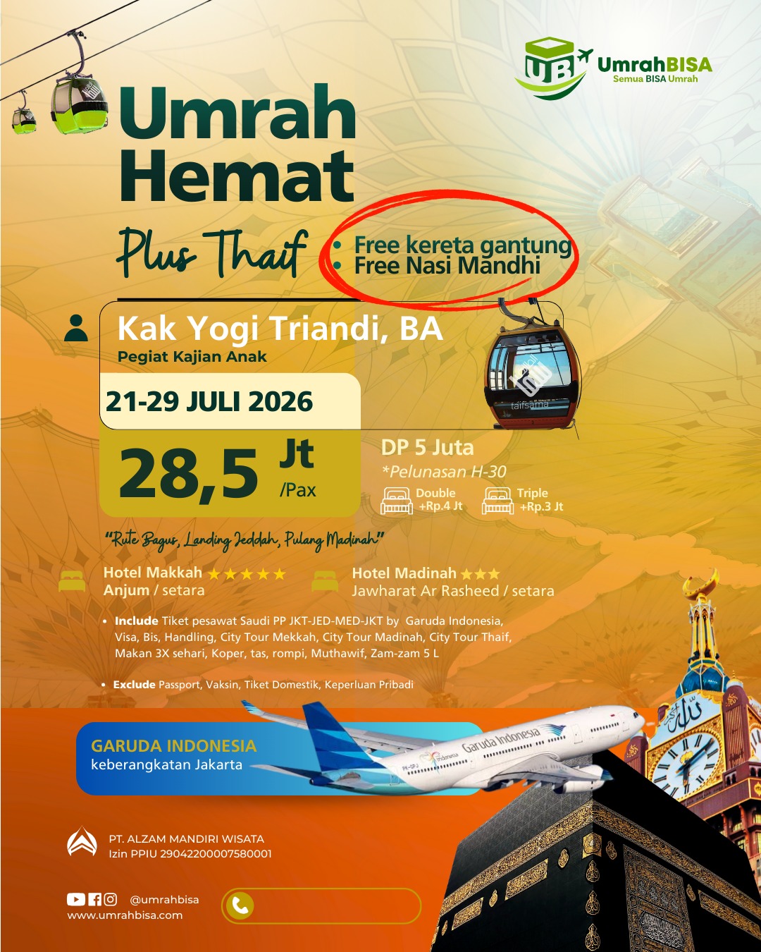 Umroh Hemat UB Libur Juli