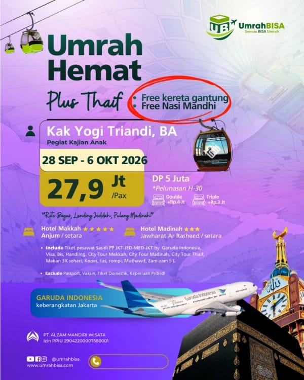 Umroh Hemat Akhir September UB