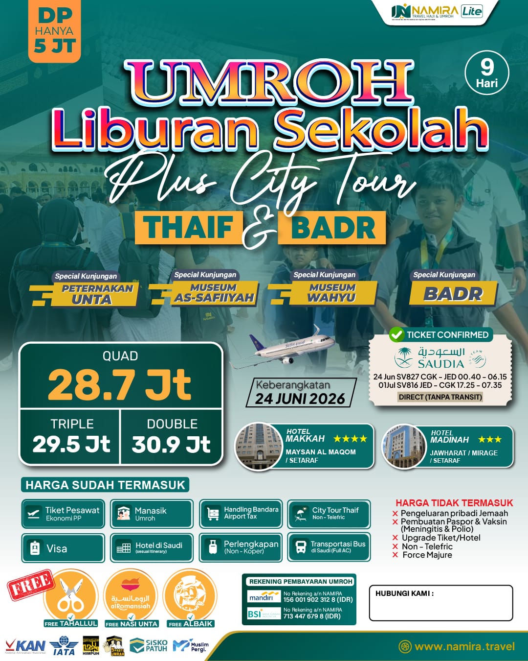 Liburan Sekolah Thaif dan Badr Namira