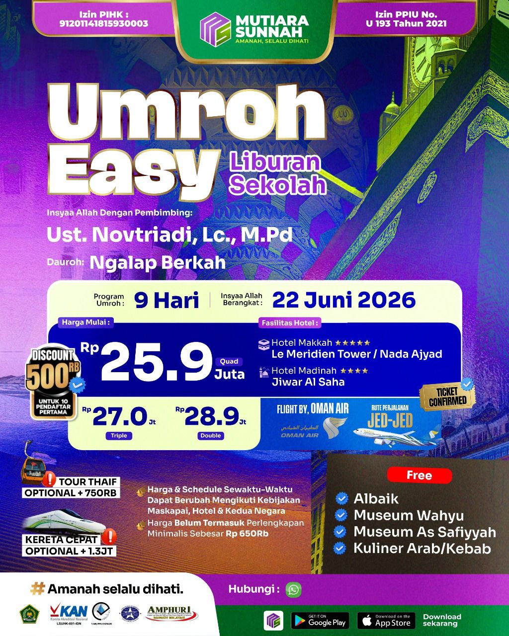 Umroh Liburan Sekolah MS1