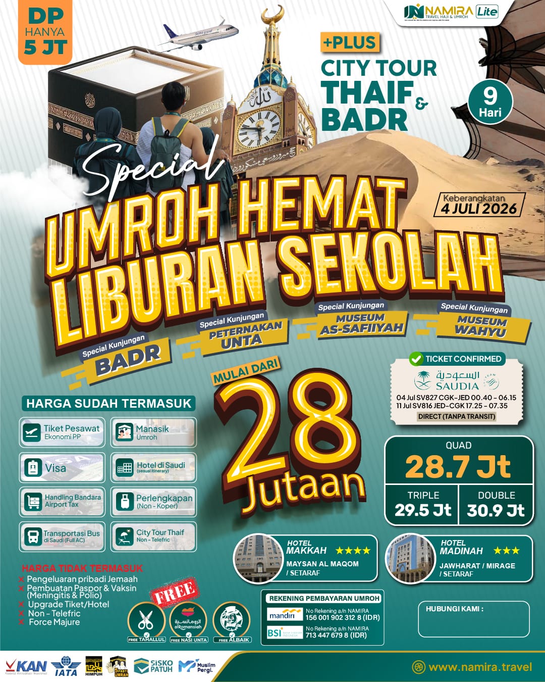 Umroh Hemat Liburan Sekolah NMR1